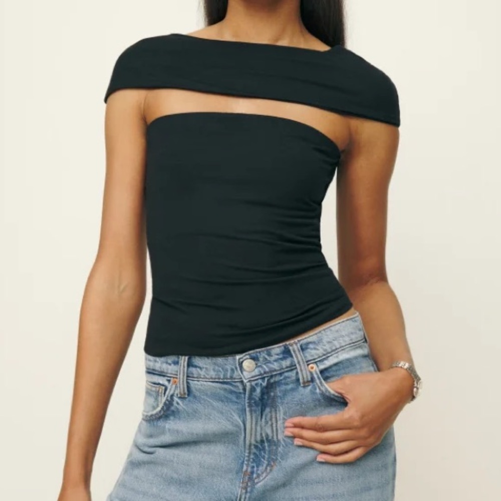 Reformation Carmina Knit Top black NWT